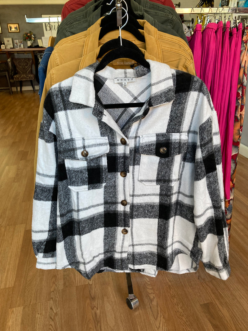 Plaid Print Shacket